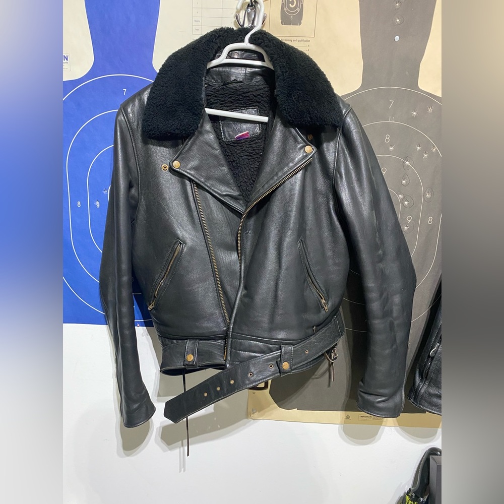 Leather Motorcycle Jacket 46